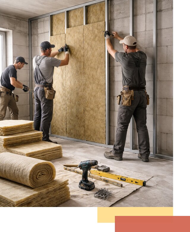 Шумоизоляция перегородок из блоков в Кандалакше — монтаж и защита шумоизоляцией