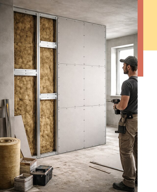 Усиленная перегородка под навеску в Кандалакше от 12932 руб. — монтаж под ключ | ОТДЕЛОЧНИК-Кнд