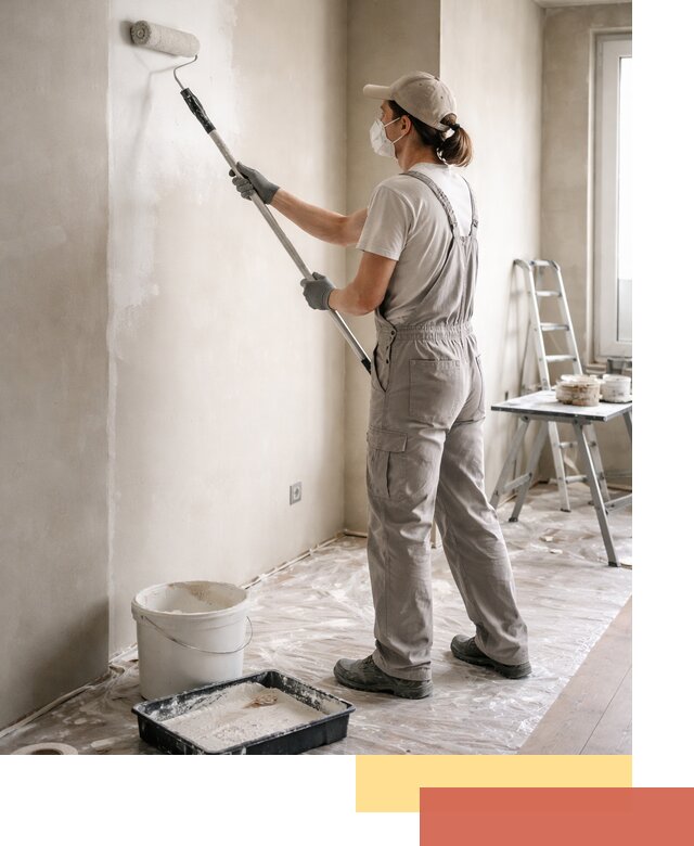 Покраска перегородок из гипсокартона в Кандалакше качественно и недорого