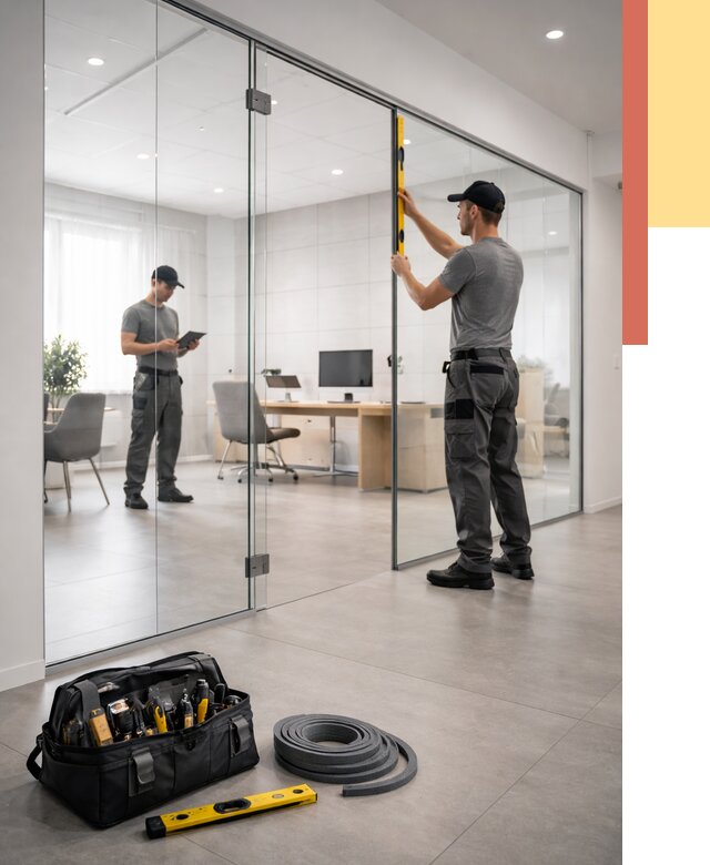 Цельностеклянные перегородки под ключ в Кандалакше от 9598 руб. — монтаж и цены | ОТДЕЛОЧНИК-Кнд