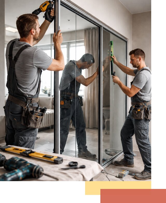 Каркасные стеклянные перегородки под ключ в Кандалакше