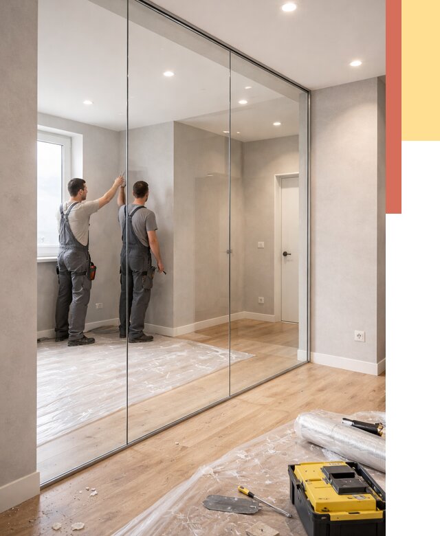 Безрамные стеклянные перегородки в Кандалакше — монтаж от 9598 руб. | ОТДЕЛОЧНИК-Кнд