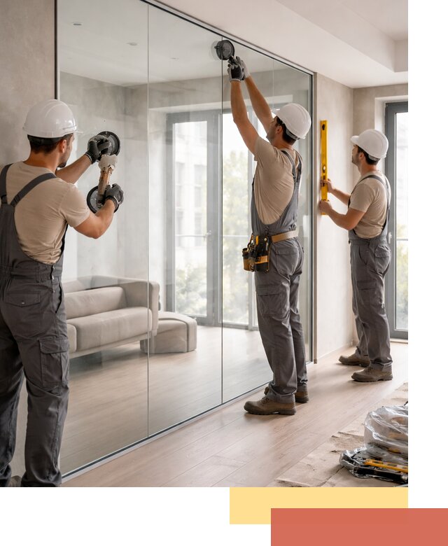 Перегородки из закаленного стекла в Кандалакше для офисов и квартир