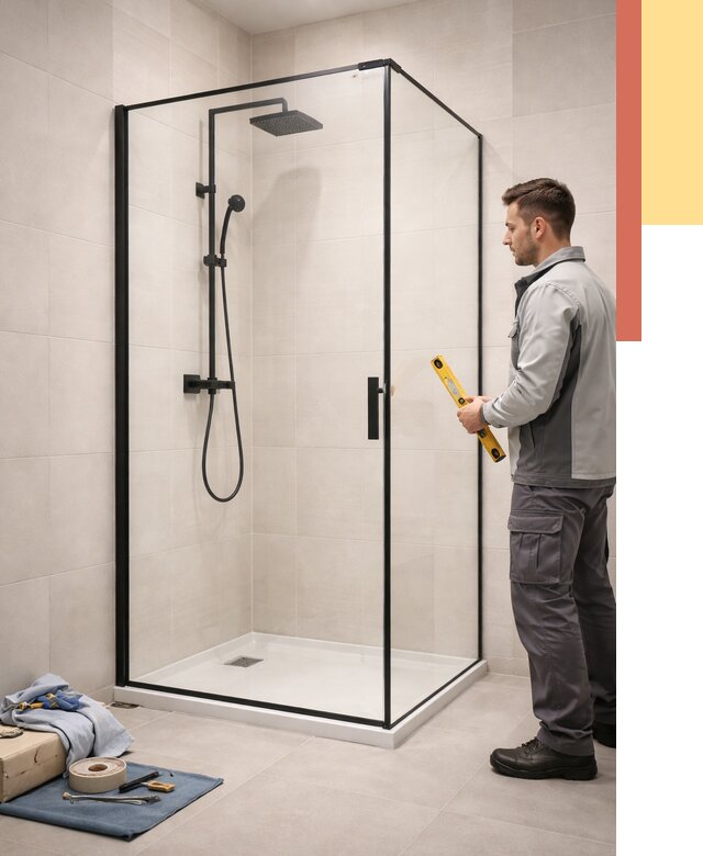 Стеклянные перегородки для душа в Кандалакше от 12629 руб. | Монтаж под ключ — ОТДЕЛОЧНИК-Кнд