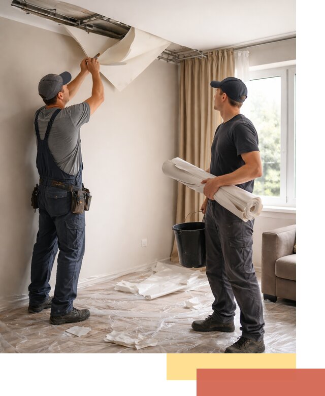 Демонтаж натяжного потолка в Кандалакше быстро и аккуратно