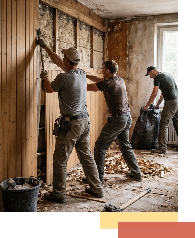 Демонтаж вагонки и вывоз материалов в Кандалакше