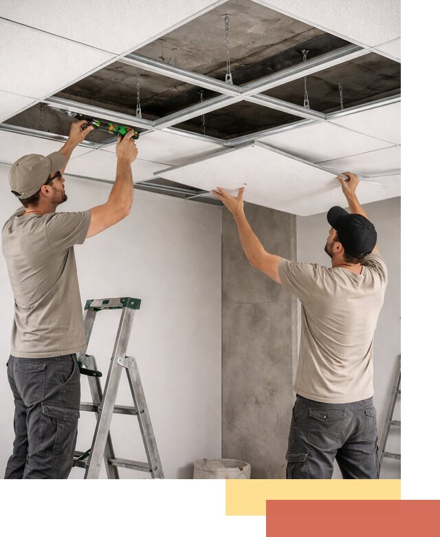 Монтаж потолка Армстронг под ключ в Кандалакше