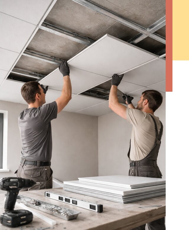 Монтаж кассетного потолка в Кандалакше от 4546 руб/м2 — установка и сборка | ОТДЕЛОЧНИК-Кнд