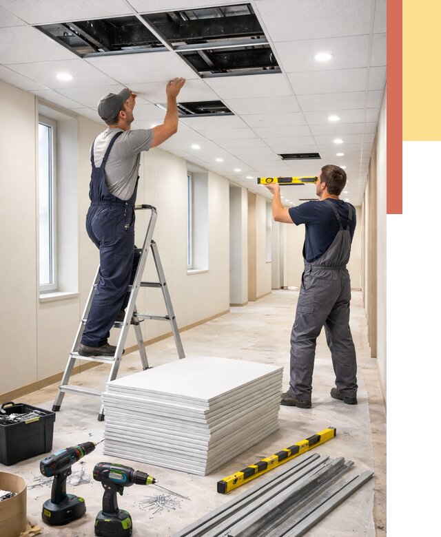 Ремонт потолка Армстронг в Кандалакше от 4546 руб. — быстро и недорого | ОТДЕЛОЧНИК-Кнд