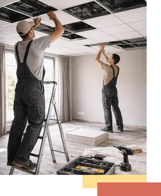 Замена плит подвесного потолка в Кандалакше быстро и качественно