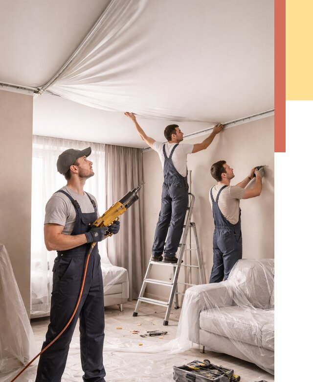 Установка натяжного потолка в Кандалакше от 4546 руб. | Быстро и недорого — ОТДЕЛОЧНИК-Кнд