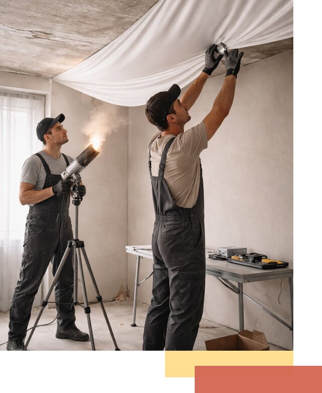 Установка натяжного потолка под ключ в Кандалакше