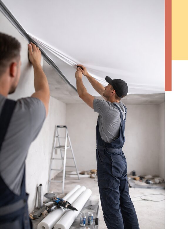 Монтаж матового натяжного потолка в Кандалакше от 4546 руб./м² — быстро и недорого | ОТДЕЛОЧНИК-Кнд