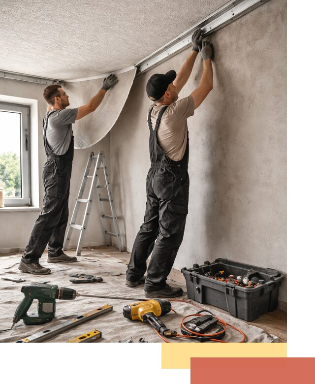 Монтаж фактурного натяжного потолка в Кандалакше качественно и быстро