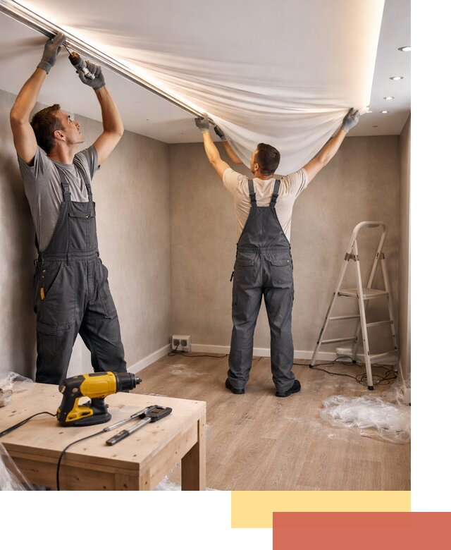 Монтаж натяжного потолка с подсветкой в Кандалакше цена и сроки