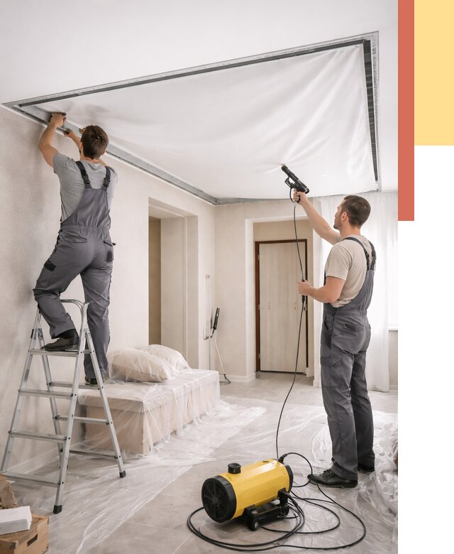 Монтаж натяжного потолка в прихожей в Кандалакше от 2677 руб. под ключ | ОТДЕЛОЧНИК-Кнд