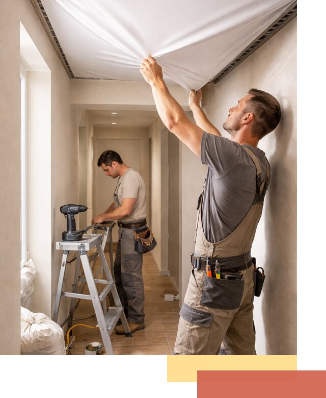 Монтаж натяжного потолка в прихожей в Кандалакше