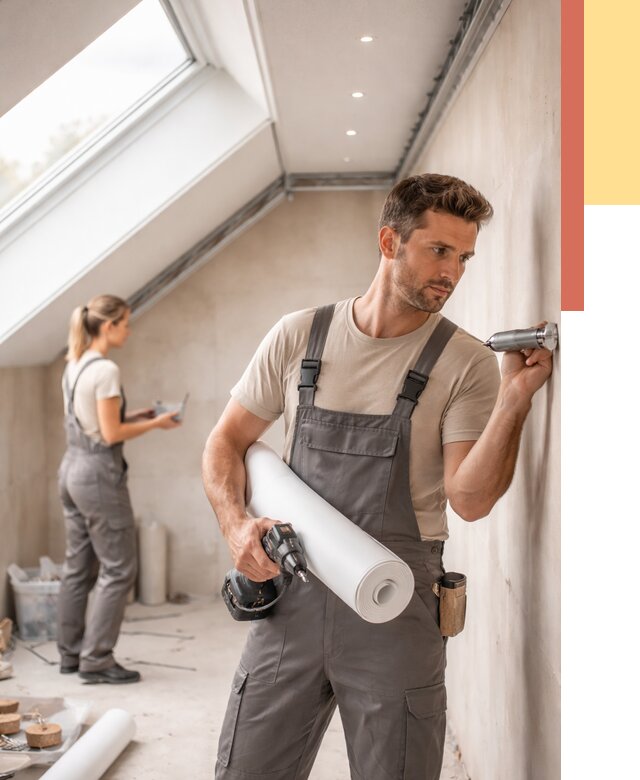 Монтаж натяжного потолка на мансарде в Кандалакше от 3536 руб. | ОТДЕЛОЧНИК-Кнд