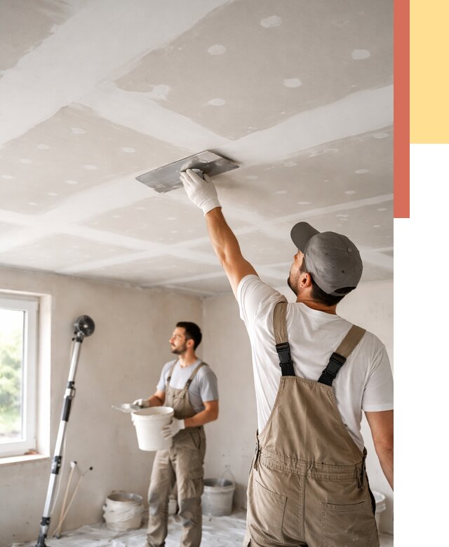 Шпаклевка потолка из гипсокартона в Кандалакше от 3233 руб./м2 — услуги под ключ | ОТДЕЛОЧНИК-Кнд