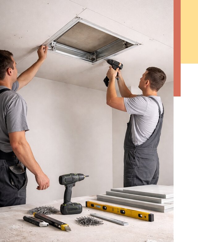 Установка люка в потолок ГКЛ в Кандалакше от 2526 руб. под ключ | ОТДЕЛОЧНИК-Кнд