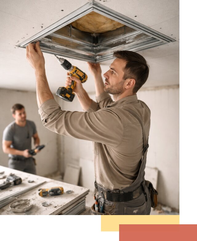 Монтаж люка в потолок из ГКЛ в Кандалакше