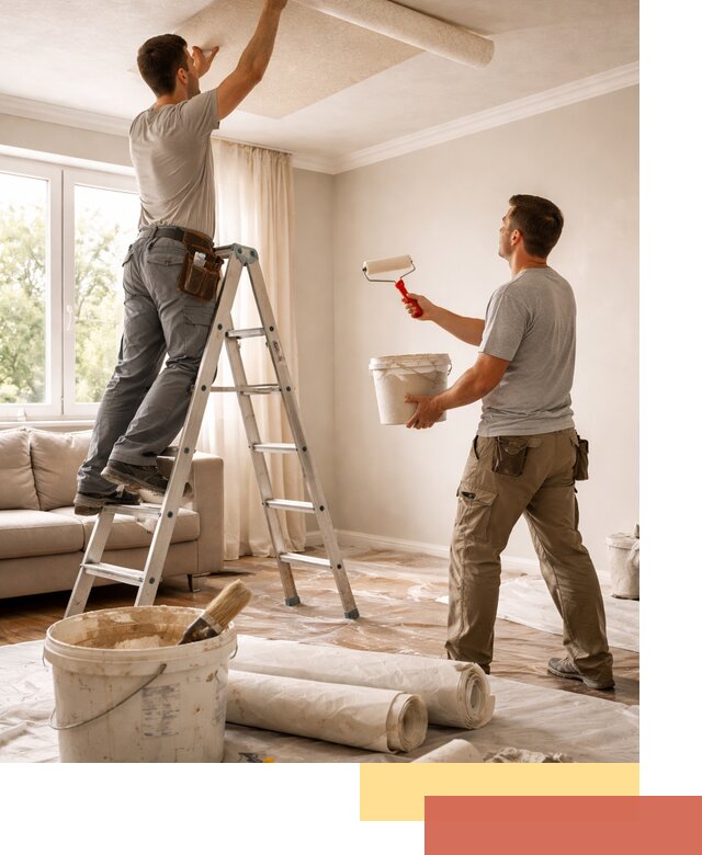 Поклейка обоев на потолок в Кандалакше — качественно и быстро