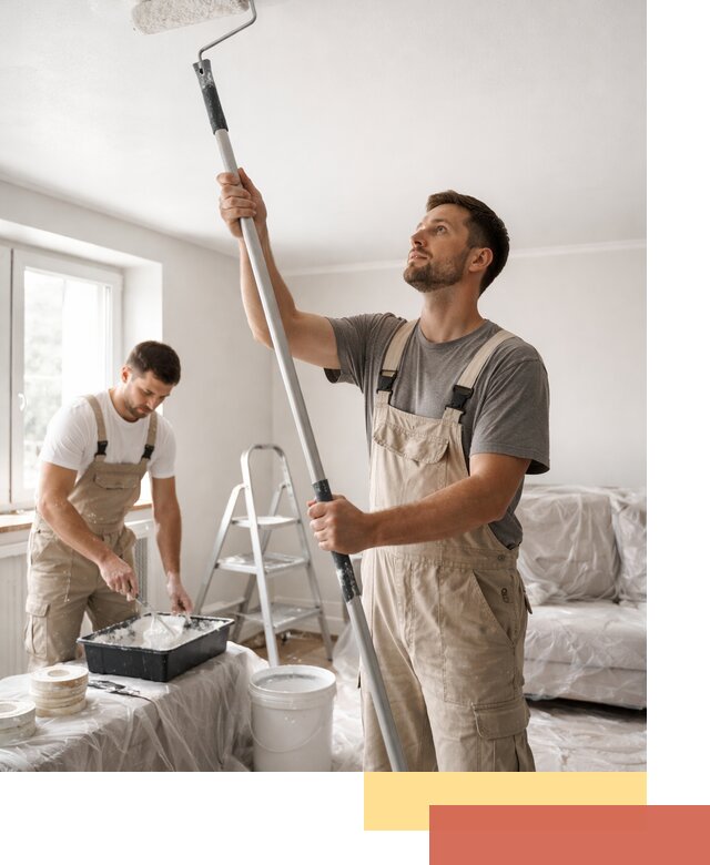 Покраска потолка водоэмульсионной краской в Кандалакше