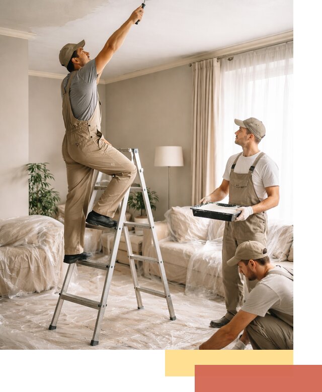 Покраска потолков акриловой краской в Кандалакше качественно и быстро