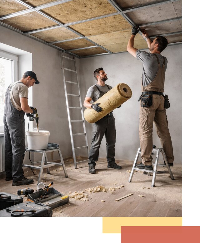 Шумоизоляция потолка в Кандалакше: профессиональный монтаж и отделка